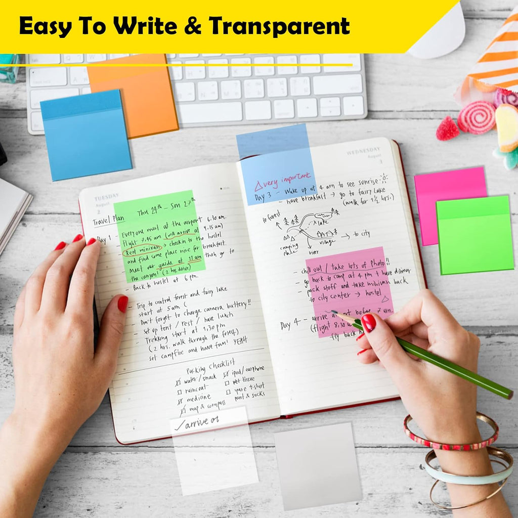 Transparent Sticky Notes (50 Sheets)